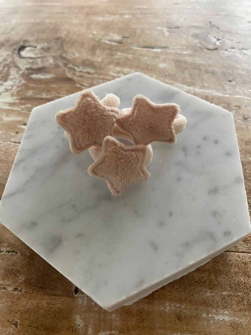 mini haarelastiekje Kerst ster teddy