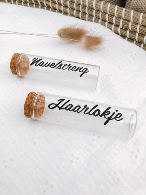 Bewaarbuisje haarlok, navelstreng
