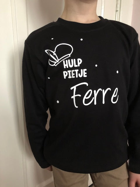 shirt hulppietje Sinterklaas zwart