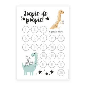 Aftelkalender zindelijk worden dino