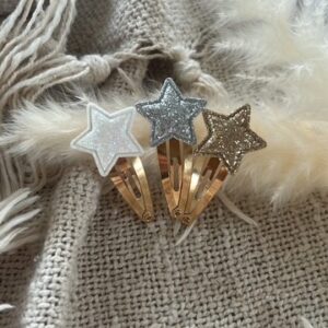 Haarspeldje goud, wit, zilver glitter