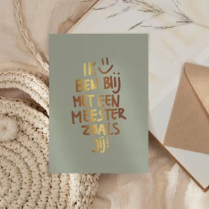 kaart ik ben blij met een meester zoals jij