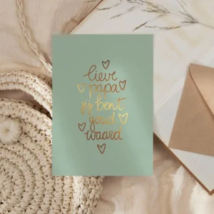 Kaart lieve papa jij bent goud waard